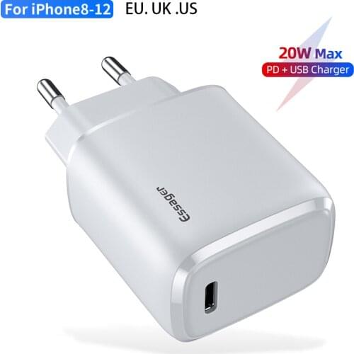 20W EU UK US PD Plug Charger Type C USB Quick Charger Adapter For iPhone 12 Pro Max 11 Xs Xr Mobile Phone Fast Charging Port