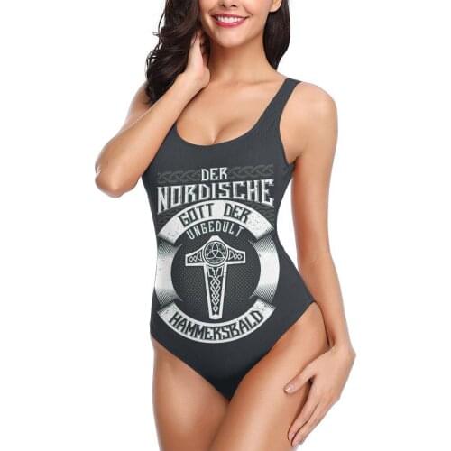 Women 2021 Exotic Nordic God Viking Gift Vikings Women Swimsuit One Piece womens top Odin bathing suit SwimSuit For Women