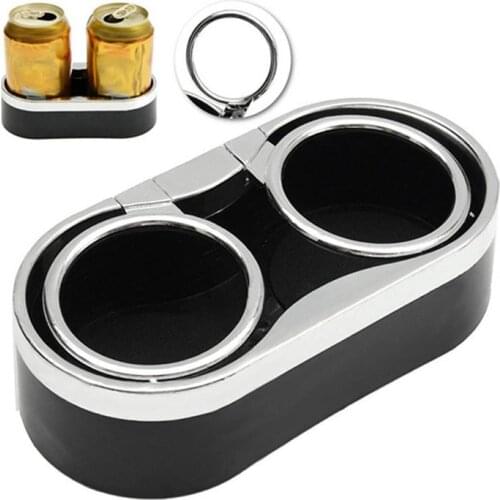 1pc Universal Water Cup Mounts Holder Car Interior Accessories Dual Holes Drink Can Bottle Rack For Truck Car
