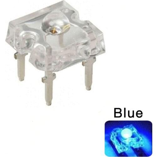 100pcs F3 3mm Piranha Blue LED Super Flux 20mA Transparent Ultra Bright Round Head Water Clear Lamp Light Beads
