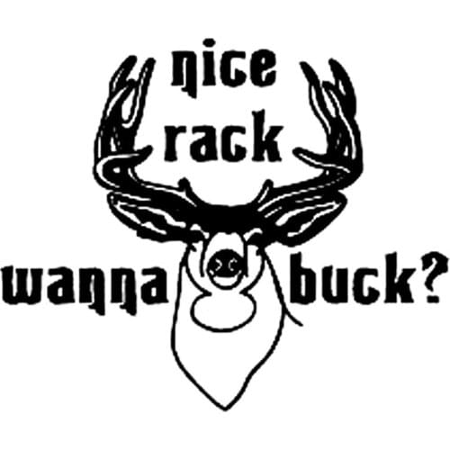 15.1CM*12.7CM Nice Rack White Decal Hunting Car Vinyl Sticker Hunting Funny Decal Decoration Car Styling Black Silver C8-0216