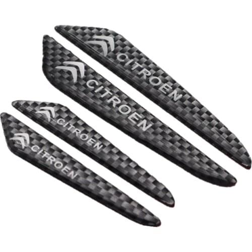 4PCS Car styling Carbon fiber tape Door Side Edge Protective Sticker For Citroens C2 C3 C4 C5 X7 berlingo picass Car Accessories