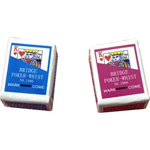 54pcs/set Portable Dollhouse Accessories Gift Poker Paper For Kids Toy Games Ornament Mini Playing Cards Entertainment Travel