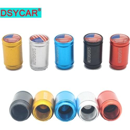DSYCAR 4Pcs/Lot American USA flag Car Bike Moto Wheel Tire Valve Cap Covers Car Styling for Fiat Audi Ford Bmw VW Honda Peugeot