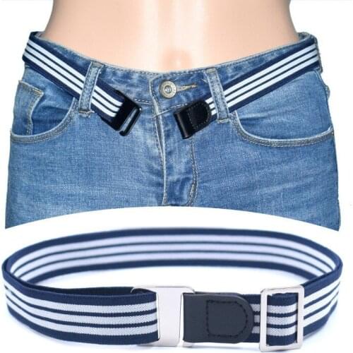 Buckle Free Strech Easy Belt Women Men Child Elastic Lazy Belt For Jeans Invisible Shirt Stay Belt Holder Near Shirt-Stay