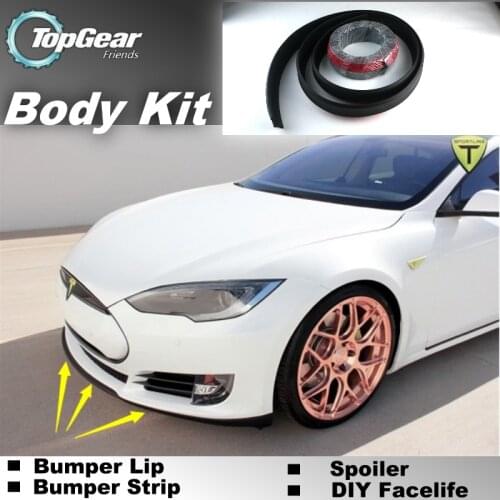 Bumper Lip Lips For Tesla Model S / X WhiteStar / Top Gear Shop Spoiler For Car Tuning / TOPGEAR Suggest Body Kit + Strip
