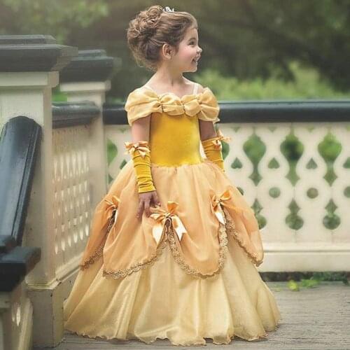 Princess Costume Little Girls Cosplay Dress Childrens Disfraz Robe Kids Halloween Clothes