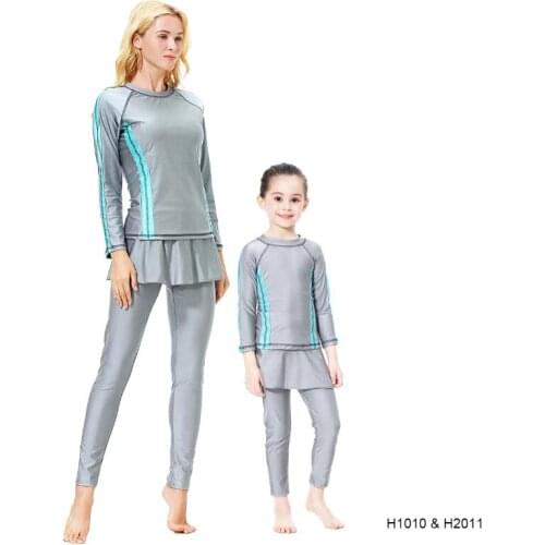 Toddler bathing swimming suit for muslims girls islamic swimwear women muslim for kids full coverage swimsuit kadin mayo long