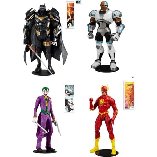 Mcfarlane 15cm DC Multiverse White Knight Batman The Joker The Flash Young Titans Steel Bones Anime Figure Action Model Toys