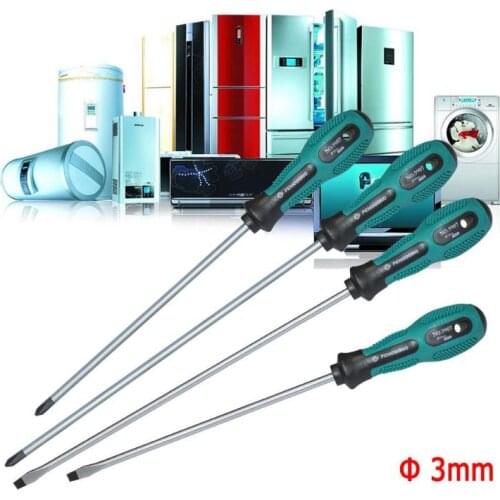 3mm Diameter Multipurpose Electrician Insulated PP Handle Screwdriver Screw Driver Repairing Opening Tool