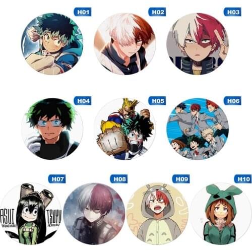 Fashion My Hero Academia Anime Peripheral Cartoon Round Acrylic Badge Collectible Brooch Pins Button Badges Bag Accessories