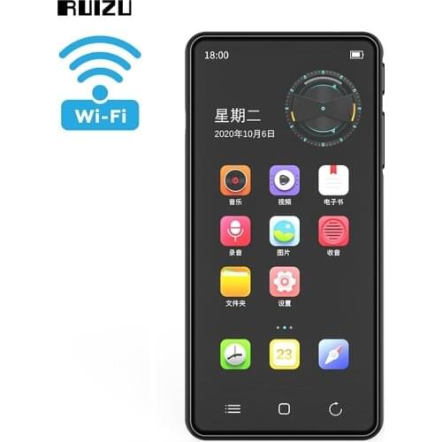 RUIZU H8 WIFI Android MP3 player Bluetooth 5.0 Touch Screen 4.0inch 16GB music mp3 player with Speaker,FM,E-book,Recorder,Video