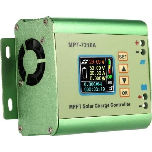 MPPT-7210A 24/36/48/60/72V 10A LCD Color Display Solar Panel Battery Regulator Charge Controller