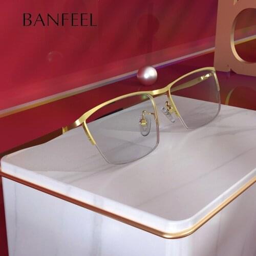 Pure Titanium Glasses Frame Men New Prescription Frame Business Square Full Eyeglasses high-quality Optical Myopia Eyewear