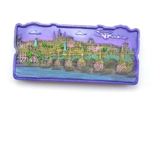 Night souvenir fridge magnets in Prague