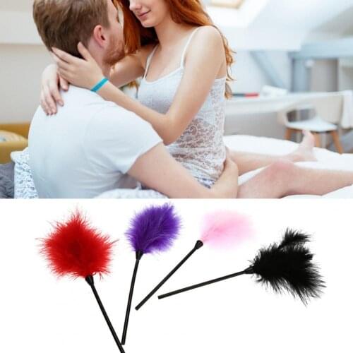 OLO Sexy Flirting Feather Clitoris Vagina Stimulator Comfortable Skin-friendly Feather Teaser Whip Couples Teasing Stick Sex Toy