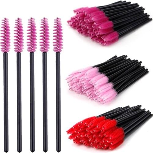 50pcs Makeup Brushes Disposable Mascara Wands Eyebrow Applicator Spoolers Eye Lashes Cosmetic Brush Eyelash Borstel Spoolie Tool