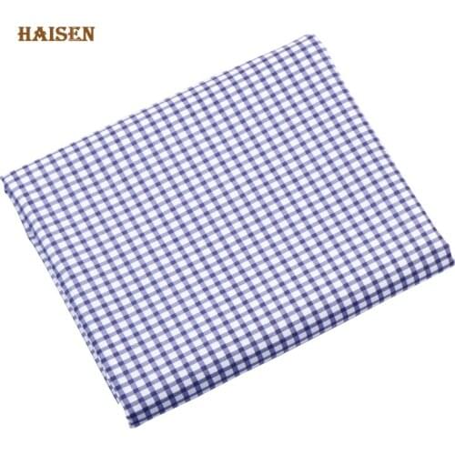 Printed Twill Cotton Fabric,Purple Grid Calico For DIY Childrens Wear Cloth Bedding Quilt Decoration Sewing Textile Material