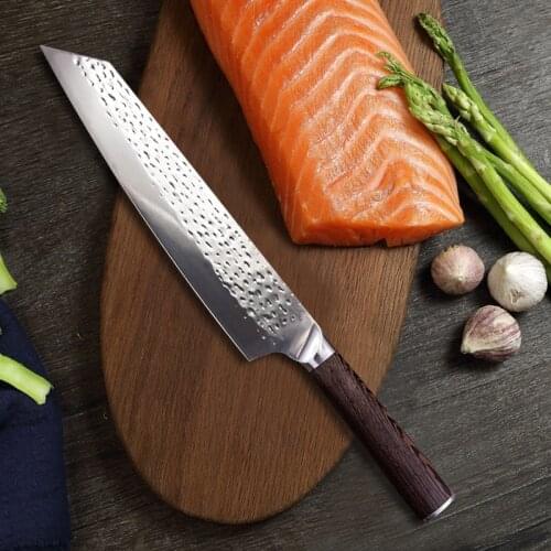 9" Fishing Knife Professional Japanese Chef Knife Forged Kiritsuke Meat Cleaver Vegetables Slicing Salmon Sashimi Kitchen Knife