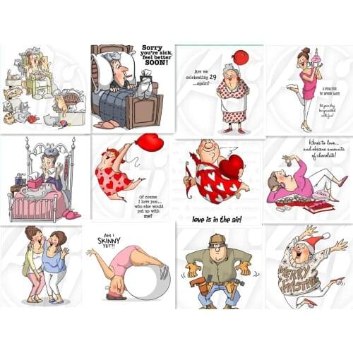 Women character pattern Transparent Silicone Rubber Stamp Sheet Cling Scrapbooking DIY Cute Pattern Photo Album Stamp