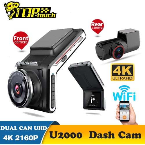 SAMEUO Dash Cam WIFI 2k Front And Rear 1080p 2 Camera Lens CAR Dvr Smart Car Dvrs Auto U2000 Night Vision 24H Parking Monitor