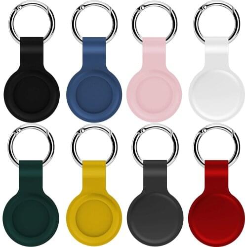 Silicone Case with Keychain For Apple Airtags Liquid Protective Sleeve for Air Tags Locator Tracker Anti-lost Device