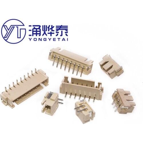 YYT 20PCS XH2.54 Vertical paste patch socket 2.54MM environmental protection temperature resistance 2P 3P 4P 5P 6P 7P 8P