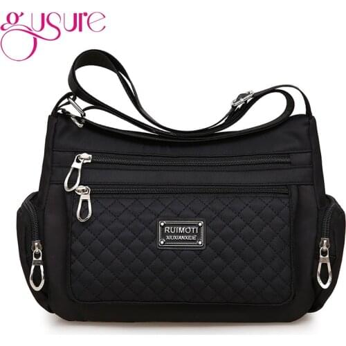 Gusure Waterproof Oxford Shoulder Bag Brand High Quality Messenger Bag for Women Casual Travel Crossbdoy Bag Lady Nylon Package