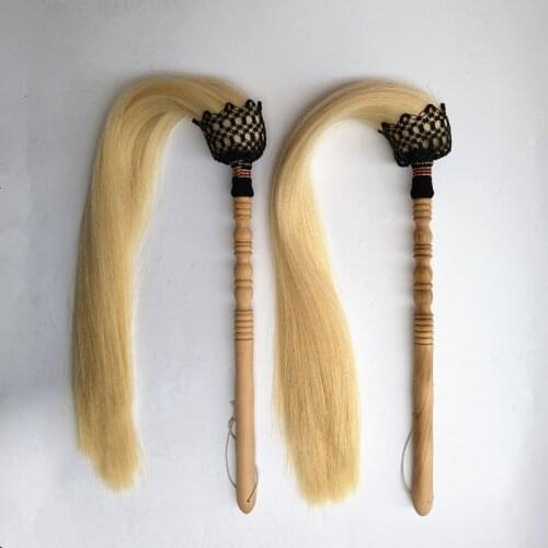 Top quality Tai chi fuchen master Taoism Buddhist horsetail whisk Buddha duster Taoist dust martial arts true horsetail
