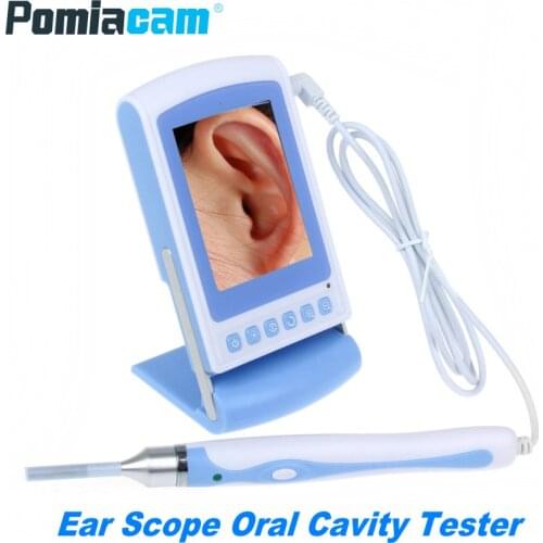 66C 3inch LCD family Healthcare Pocket Otoscope Nose Ear Inspection Scope 3.9mm Len Handheld Endoscope Camera Oral Cavity Tester