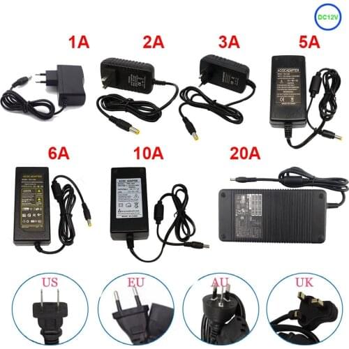 LED Adapter Power Supply AC To DC 5V 12V 24V Switch Transformer 1A 2A 3A 5A 6A 8A 10A Power Adapter For CCTV LED Strip Console