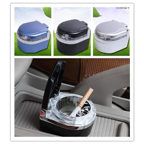 Car ashtray 4S with cover universal smoke cylinder car with LED light ashtray creative night light high temperature resistance