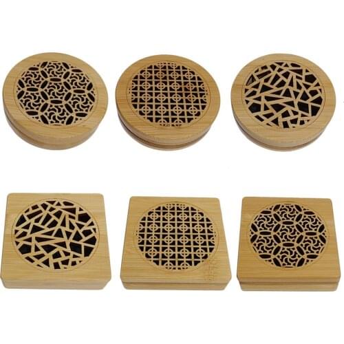 Bamboo Wooden Incense Burner Holder Hollow Burning Insence Censer Coil Box Burner Ash Catcher Hollow Carved Desktop Ornament Hot