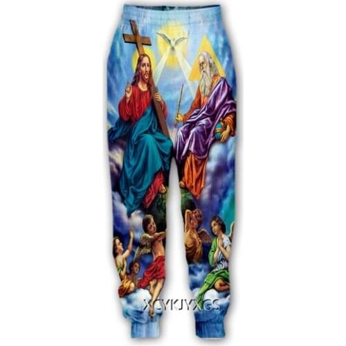 New Unisex God Religion Christ Jesus 3D Print Causal Clothing Fashion Men Women Hip Hop Pants Plus Size S-7XL Trouser Jogger