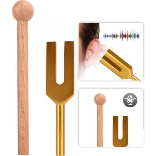 C-4096 Tuning Fork Meditation Tuning Energy Fork With Hammer Gold High Frequency Crystal Tuning Fork