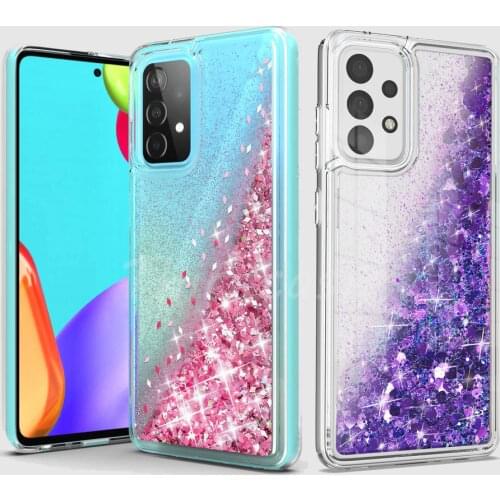 Dynamic Liquid Glitter Case For Samsung A21S S20 FE A11 A31 A30s A51 A71 Sequins Quicksand Cover for Galaxy M51 M31 M21 M11 M30S