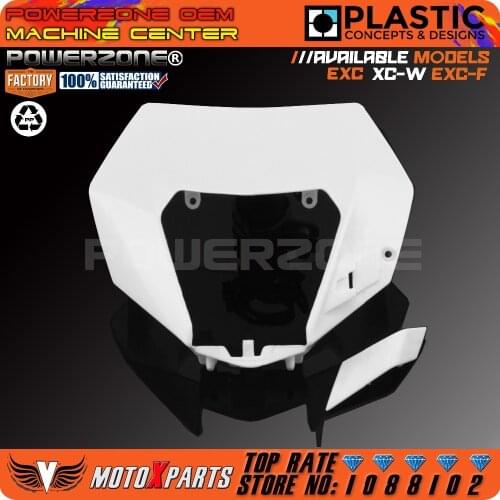 PowerZone Headlight Motorcycle Dirt Bike Motocross Supermoto Universal For KTM SX EXC XCF SXF SMR 2015 16 Headlamp Cover