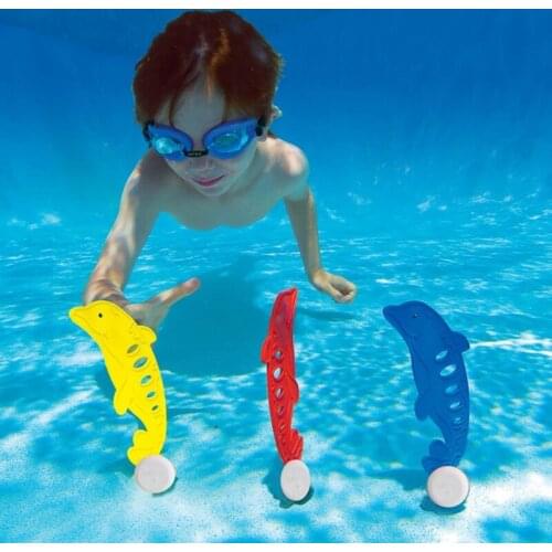 Boy Girl Swim Toys DivingTraining Dolphin Shape Swimming Pool Water Toys 3pc/set