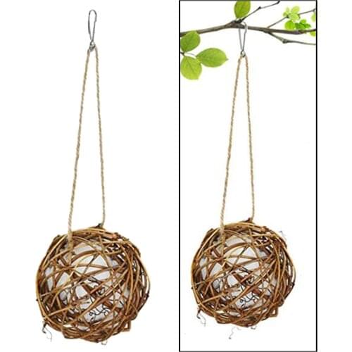 Parrot Chewing Toys Rattan Ball For Bird Accessories Supplies Cockatiel Perch Pet Bird Toy Budgie Parakeet Cage Hanging Decors