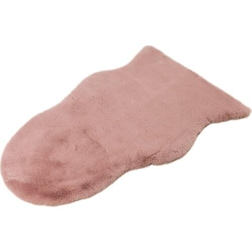 Imitation Bunny Shape Fur Curled Carpet Plush Bay Window Pad Bedside Floor Mat Indoor Decoration Rug 40x60cm,60x90cm