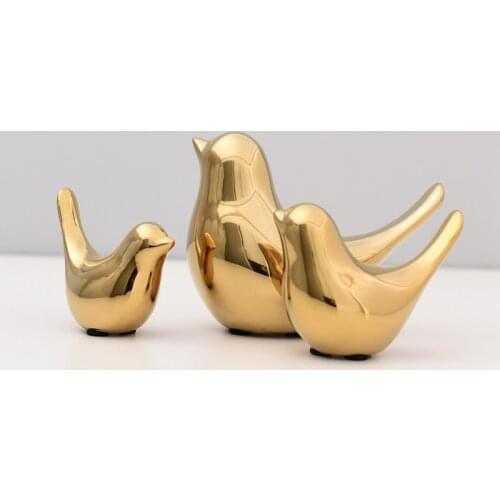 Golden Bird Ceramic Decoration Modern Small Family Nordic Style Living Room Creative Small Decoration Office Home Decoration