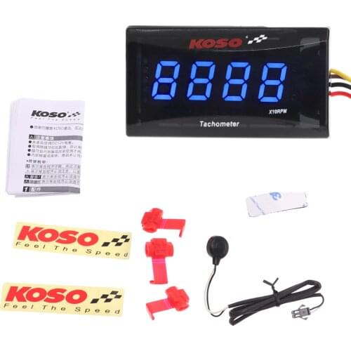 Koso Motorcycle Tachometer 0~20000 RPM Gauge & Universal Digital Water Temperature Gauge for Yamaha Nmax BMW KAWASAKI