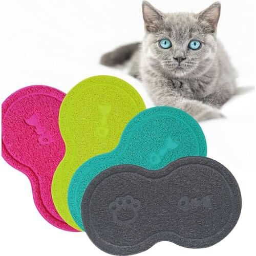 Puppy Cat Pet Dog Feeding Mat Pad Cute PVC Bed Dish Bowl Food Water Feed Placemat Wipe Clean Pet Supplies