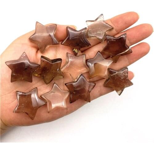 Beautiful Natural Smoky Quartz Crystals Stars Shaped Stone Healing DIY Gemstone Decoration Natural Quartz Crystals