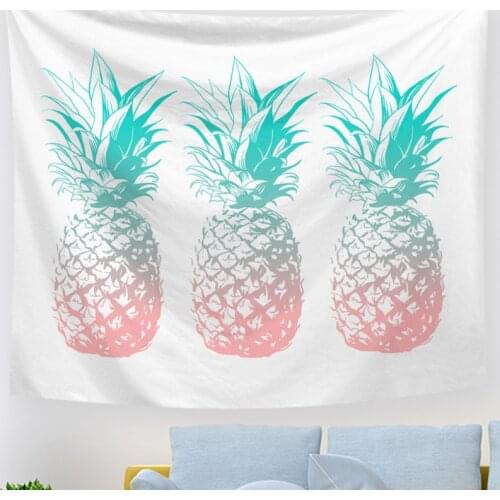 Summer Colorful Pineapple Tapestry Beach Towel Tapestry Mat Life Tree Blanket Decor Outdoor Summer Travel Cloth Mat Home Decor