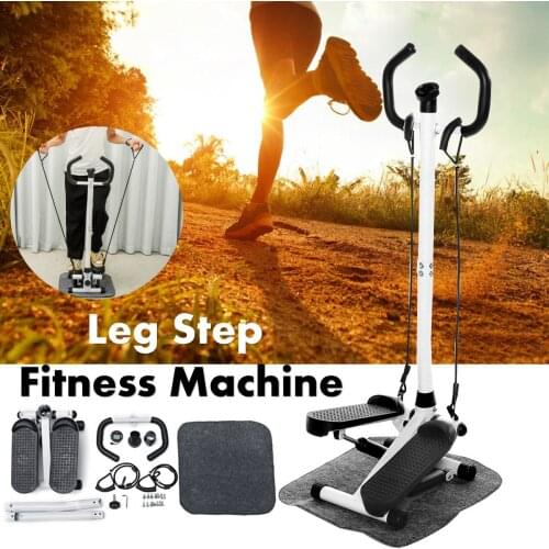 Mini Lose Weight Multi-functional Pedal Fitness Equipment Steppers Quiet Hydraulic Treadmill With Handle Bar And LCD Monitor