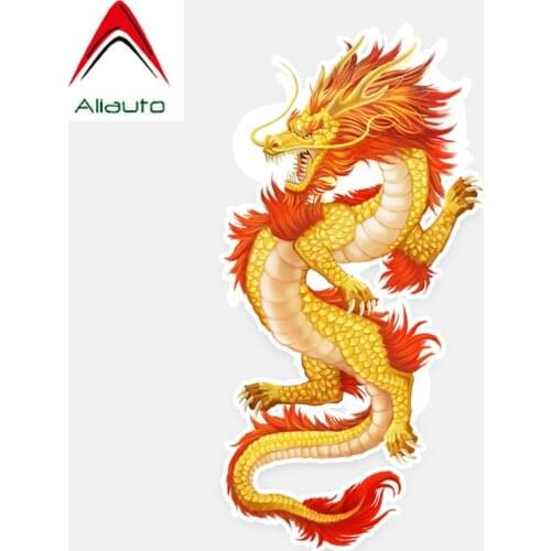 Aliauto Fashion Car Sticker Chinese Dragon Automobile Styling Waterproof Sunscreen Reflective Decal PVC Decoration,7cm*14cm