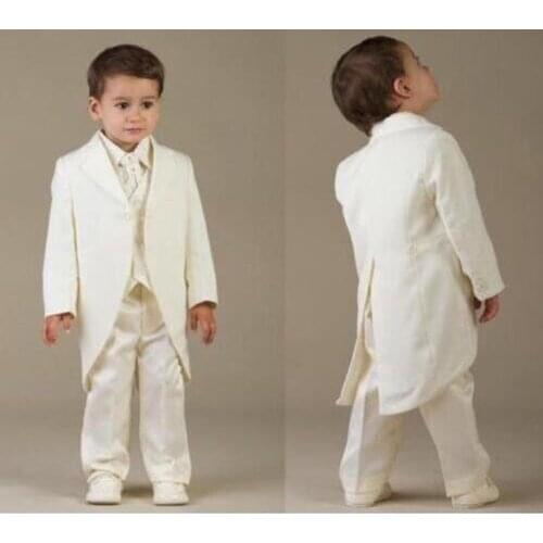 Swallow Tailed Coat Fashion Kids Suit Formal Wedding Party Prom Suits Children Clothing Set Gentlemen (Jacket+Pants+Tie+Vest)