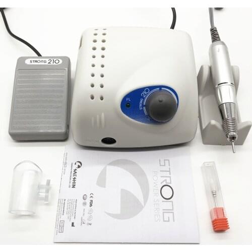 65W strong 210 control box + 2020 high-quality silver electric nail drill manicure drill professional nail polish equipment