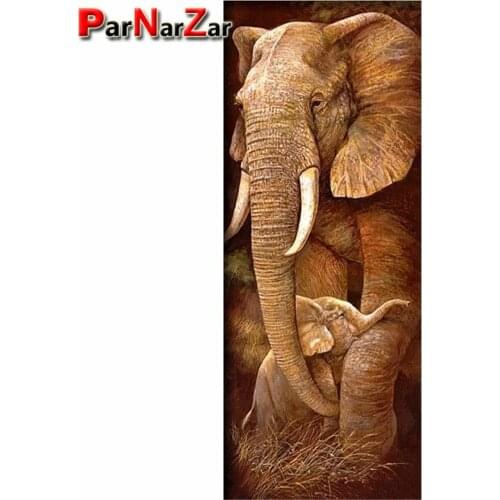 ParNarZar Diamond Painting Set, Elephant Family, 5D Diamond Painting Set Full Embroidery Large Images DIY Diamonds Painting Kits